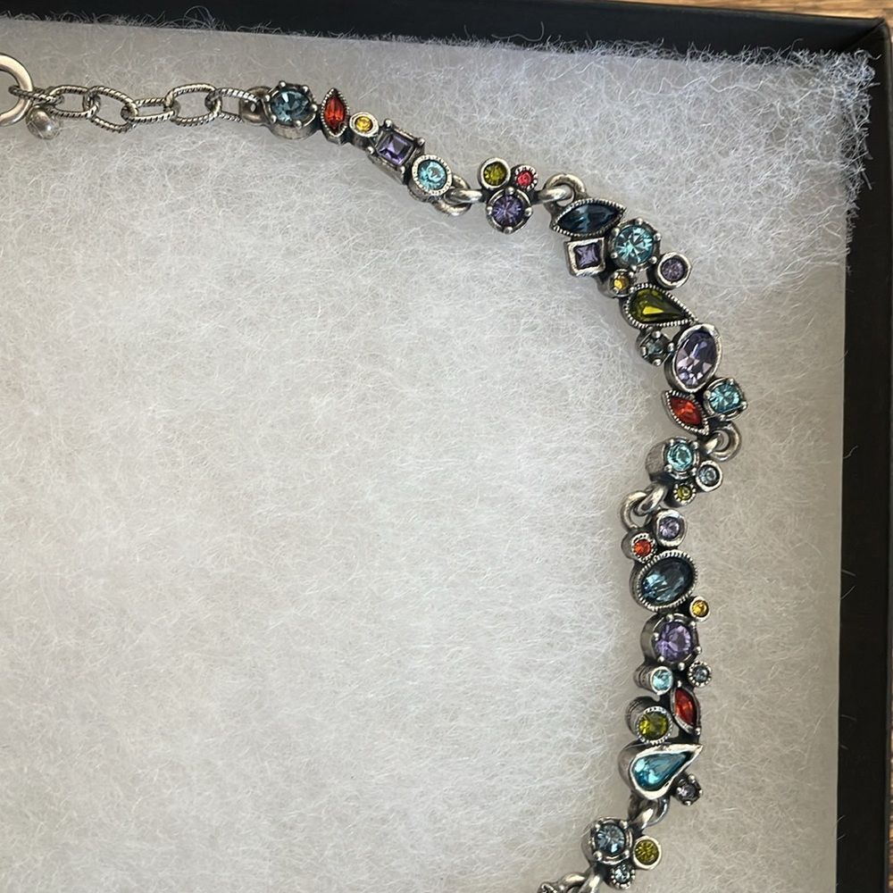 Multicolored Handcrafted Glass and Semi-Precious Stones Necklace - Picture 6 of 10